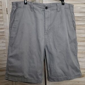 Mens Grey Khaki Chino Shorts